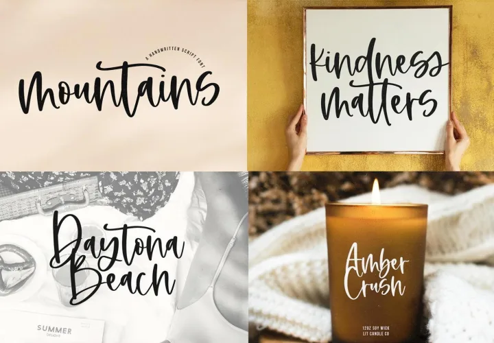 Modern Script Fonts Bundle preview 5 – Modern Fonts font sample
