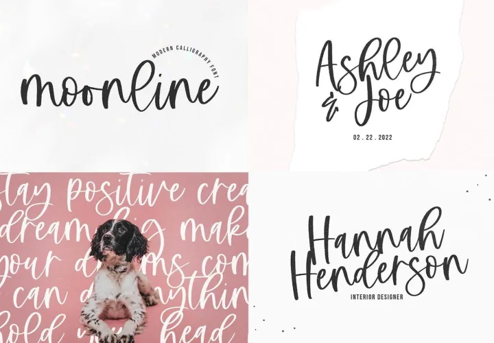 Modern Script Fonts Bundle preview 6 – Modern Fonts font sample