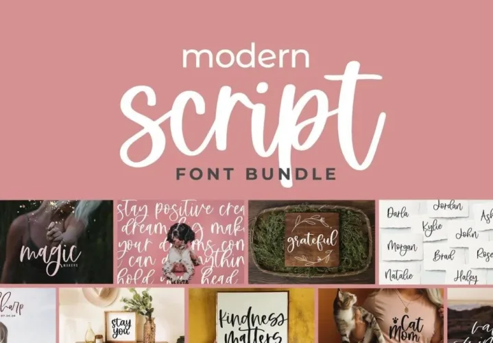 Modern Script Fonts Bundle preview 11 – Modern Fonts font sample