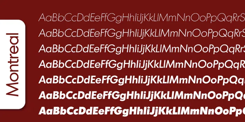 Montreal Serial Font Family preview 1 – Sans Serif Fonts font sample