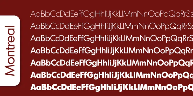 Montreal Serial Font Family preview 2 – Sans Serif Fonts font sample