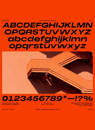Monument Extended Font preview 6 – Sans Serif Fonts font sample