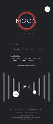 Moon Typeface Font preview 1 – Sans Serif Fonts font sample