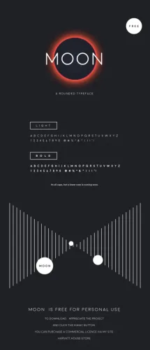 Moon Typeface Font preview 2 – Sans Serif Fonts font sample