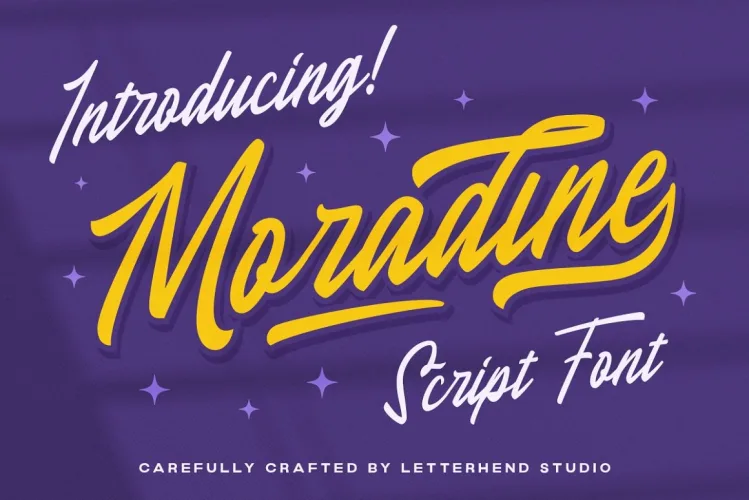 Moradine – Script Font preview 8 – Script And Handwritten font sample