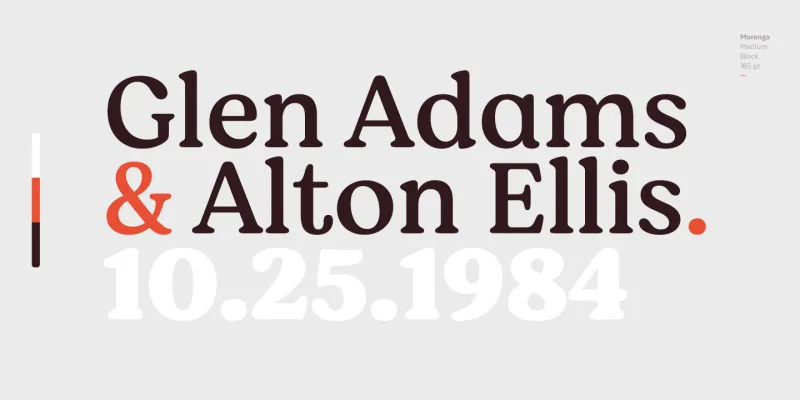 Moranga Font preview 2 – Serif Fonts font sample