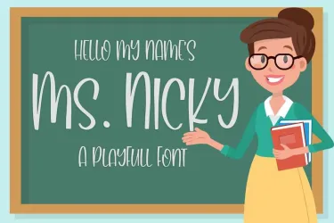 Ms. Nicky A Playful Font free download – Serif Fonts preview