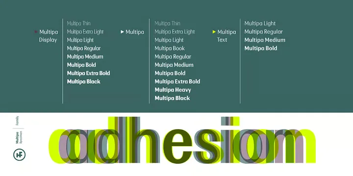 Multipa Font Family preview 2 – Sans Serif Fonts font sample
