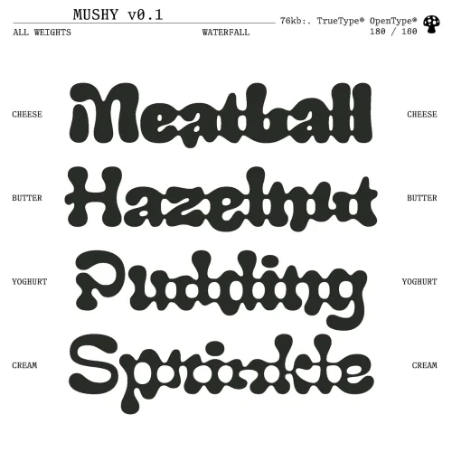 Mushy Font Family preview 2 – Display Fonts font sample