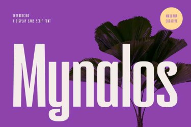Mynalos Display Font free download – Sans Serif Fonts font preview