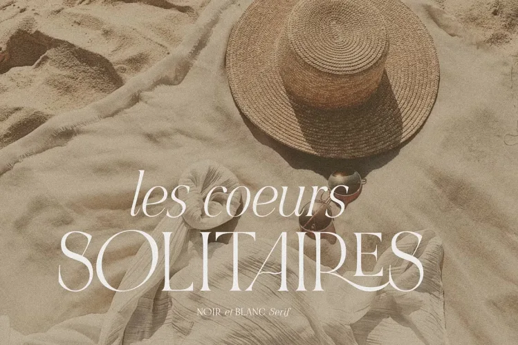 NOIR et BLANC Font preview 8 – Serif Fonts font sample