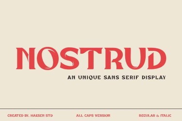NOSTRUD Font free download – Sans Serif Fonts font preview