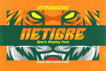Netigre Sport Font free download – Bold font preview