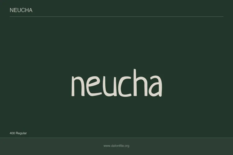 Neucha Font preview 1 – Display Fonts font sample
