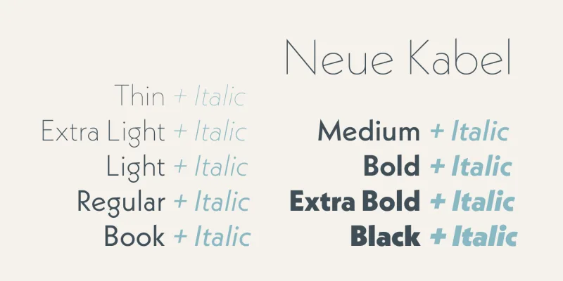 Neue Kabel Font preview 3 – Sans Serif Fonts font sample