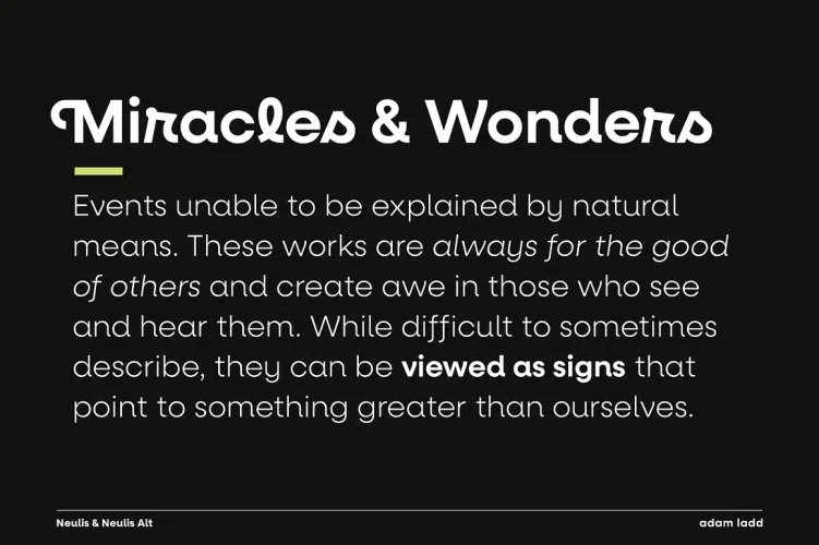 Neulis Font preview 3 – Sans Serif Fonts font sample