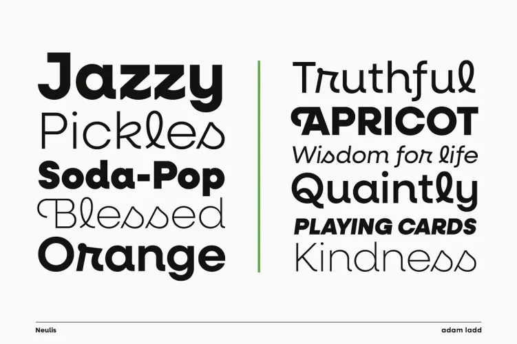 Neulis Font preview 6 – Sans Serif Fonts font sample