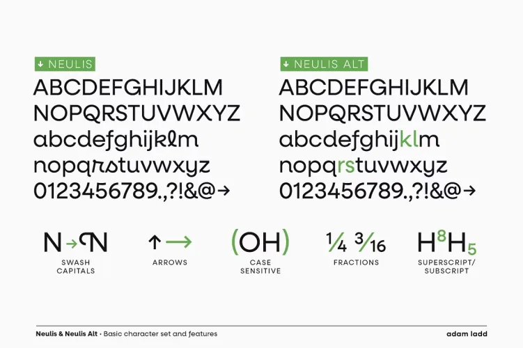 Neulis Font preview 9 – Sans Serif Fonts font sample