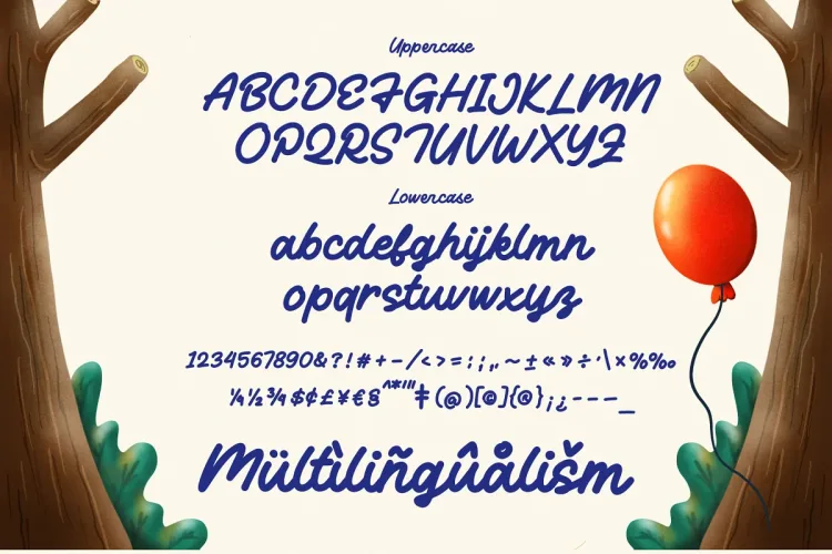 Nila & Bila Font preview 2 – Typeface font sample