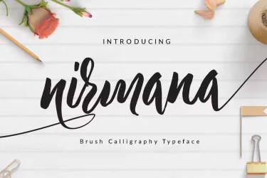 Nirmana Brush Font Wedding free download – Script And Handwritten preview