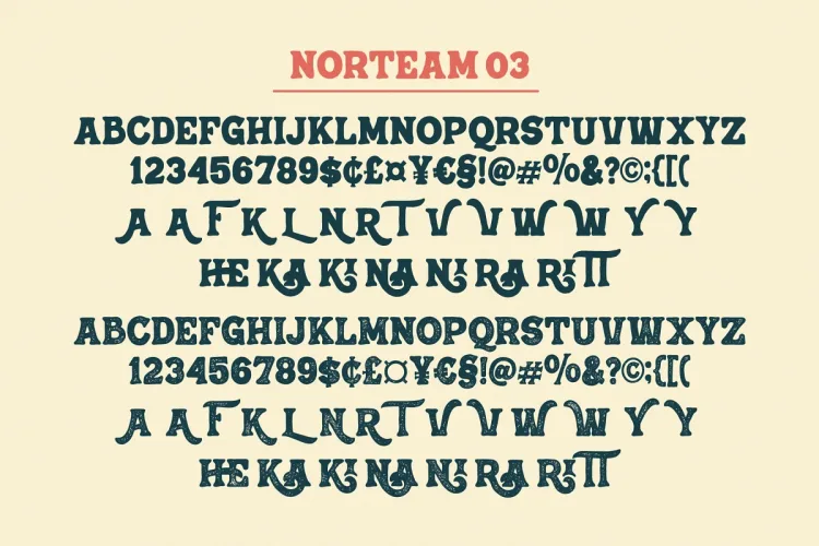 Norteam Font Collection preview 10 – Sans Serif Fonts font sample