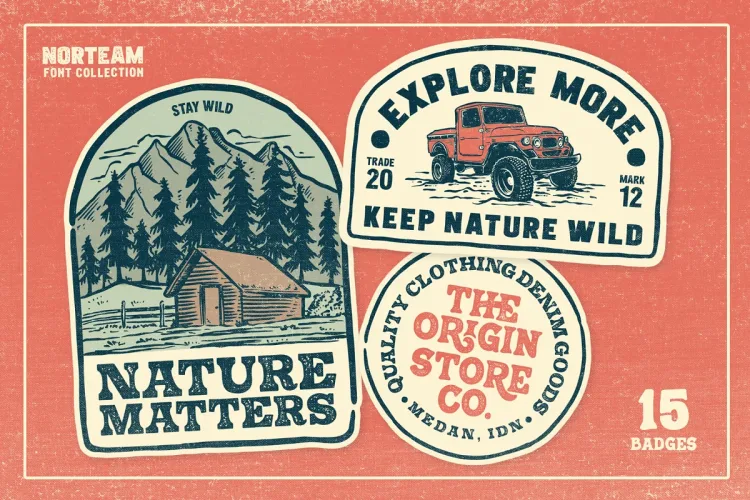 Norteam Font Collection preview 4 – Sans Serif Fonts font sample