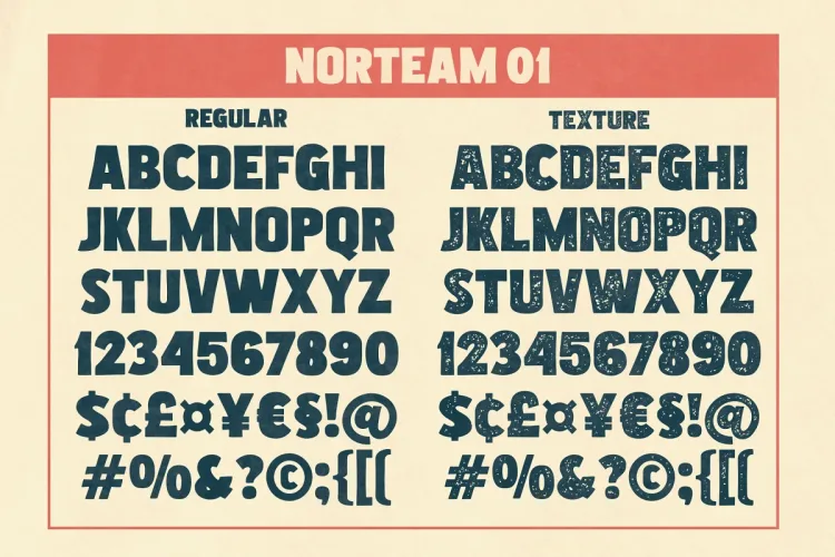 Norteam Font Collection preview 8 – Sans Serif Fonts font sample