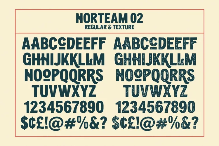 Norteam Font Collection preview 9 – Sans Serif Fonts font sample
