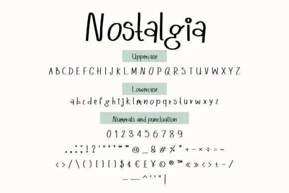 Nostalgia Font preview 3 – Script And Handwritten font sample