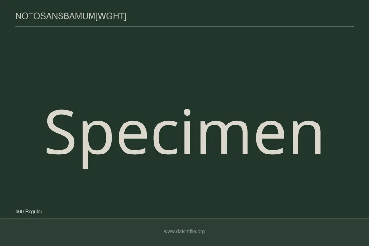 Noto Sans Bamum Font preview 1 – Sans Serif Fonts font sample