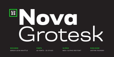 Nova Grotesk Font Family free download – Sans Serif Fonts font preview