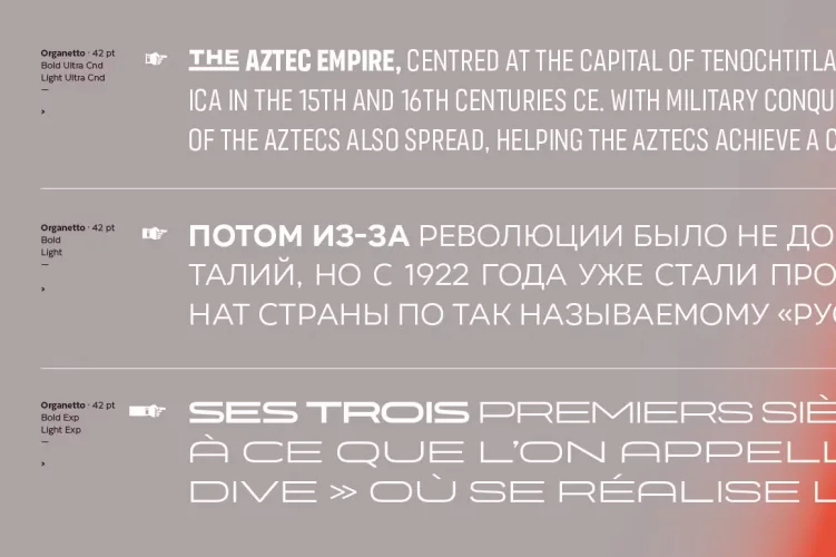 Organetto Font preview 5 – Sans Serif Fonts font sample