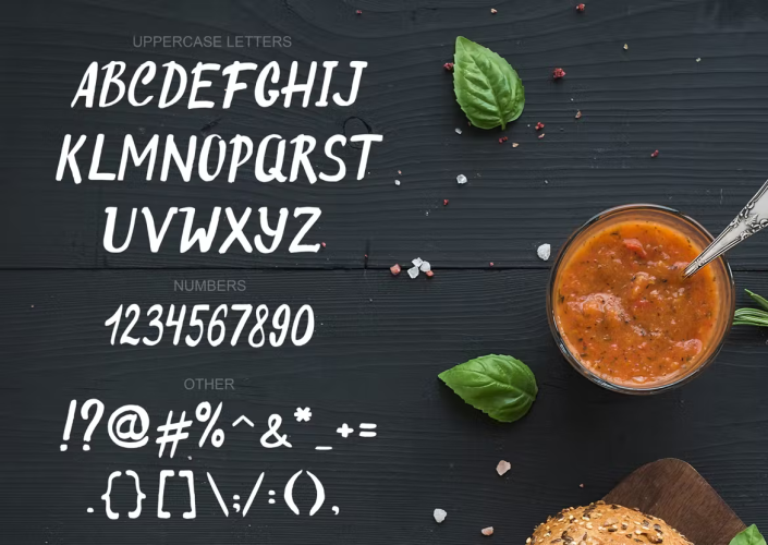 Original Burger Font free download preview 3 – Script And Handwritten font