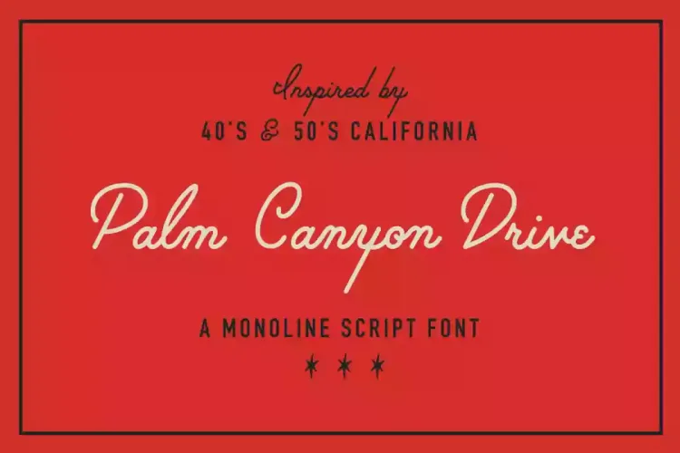 Palm Canyon Drive Font preview 5 – Script And Handwritten font sample