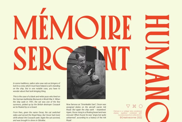Palmore Font preview 3 – Display Fonts font sample