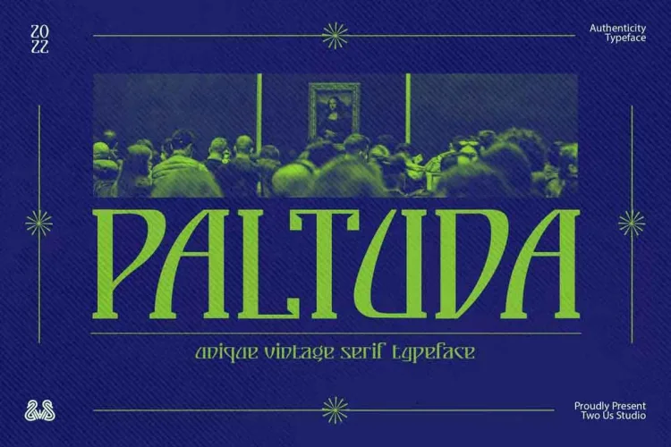 Paltuda Unique Vintage Font preview 3 – Serif Fonts font sample