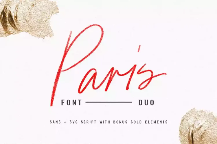 Paris Font Duo preview 9 – Script And Handwritten font sample