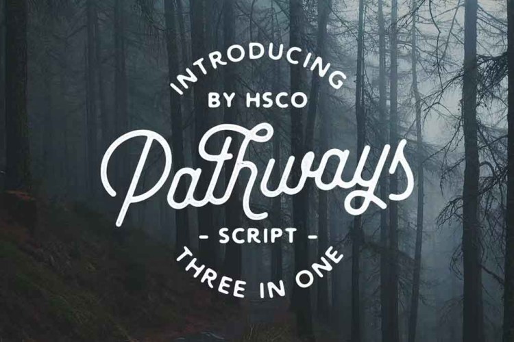 Pathways 4 Styles Font free download preview 3 – Script And Handwritten font