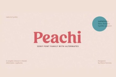 Peachi Font free download – Branding font preview