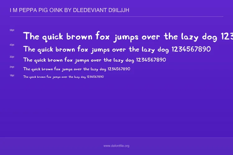 Peppa Font preview 5 – Display Fonts font sample