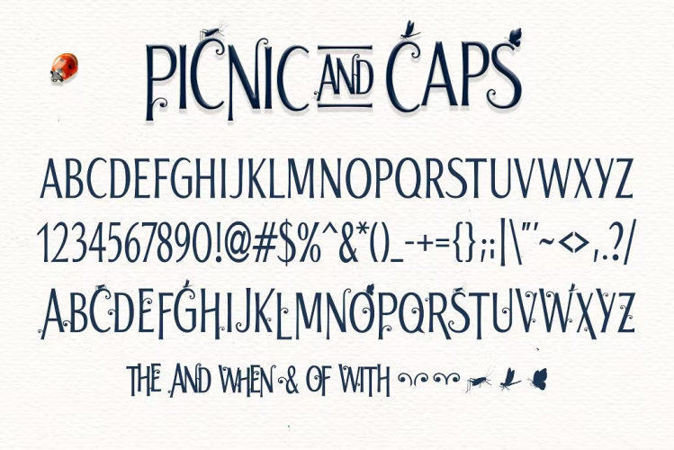 Picnic Caps Font free download preview 3 – Serif Fonts font