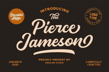Pierce Jameson Font Family free download – Headlines font preview