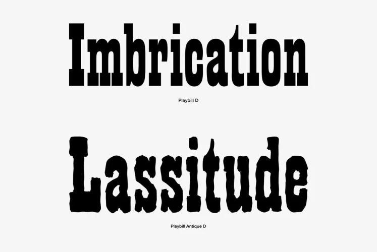 Playbill Font preview 4 – Slab Serif Fonts font sample