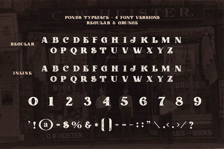 Ponds Typeface Font free download preview 3 – Serif Fonts font