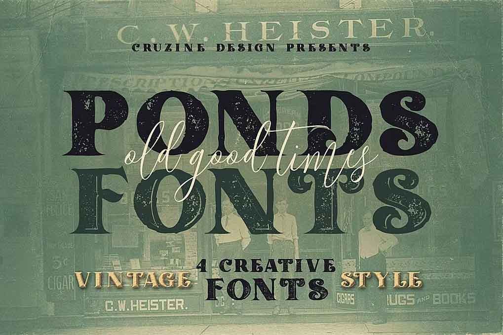 Ponds Typeface Font free download – Serif Fonts font preview image for Windows and Mac