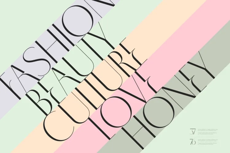 Poria – Modern Display Font preview 2 – Display Fonts font sample