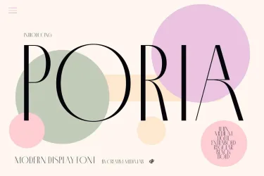 Poria – Modern Display Font free download – Display Fonts preview
