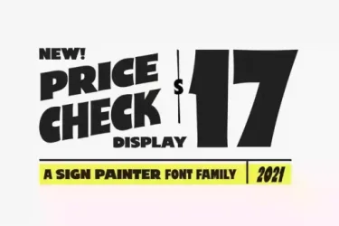 Price Check Font free download – Display Fonts preview