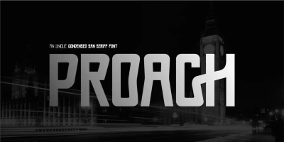 Proach Font free download – Serif font preview