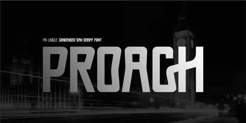 Proach Font preview 7 – Font Family font sample